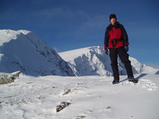 Approaching Aonach Beag on a fine January day