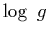 $\log\,\,g$
